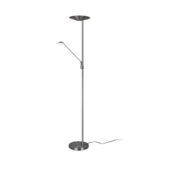 Trio Lighting Gulvlamper>LED-gulvlampe Brantford, læselampe nikkel mat