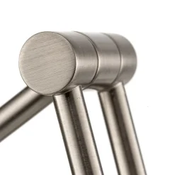 LED-gulvlampe Carl, nikkelfarvet, justerbar, dæmpbar^Knapstein Online