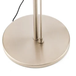 LED-gulvlampe Carl, nikkelfarvet, justerbar, dæmpbar^Knapstein Online