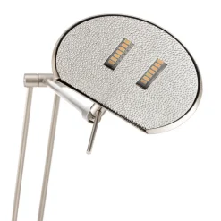 LED-gulvlampe Carl, nikkelfarvet, justerbar, dæmpbar^Knapstein Online