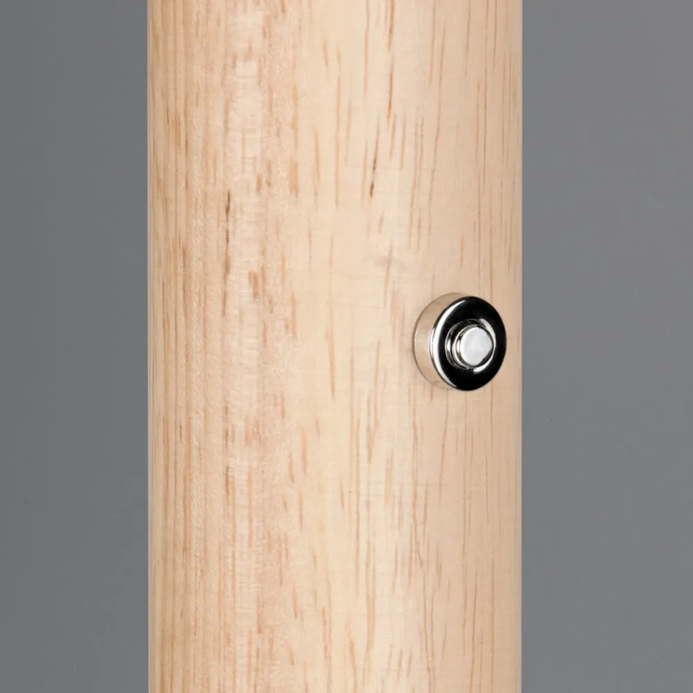 Trio Lighting Gulvlamper>LED-gulvlampe Celeste krom/træ 160 cm glas/metal Touchdim