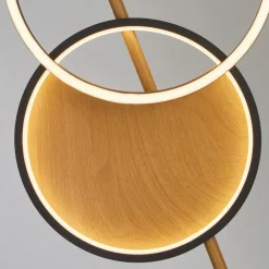 LED-gulvlampe Curio, trælook^Searchlight Clearance