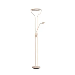 FISCHER & HONSEL Gulvlamper>LED-gulvlampe Davos, sandfarvet, højde 180 cm, 2 lyskilder, CCT
