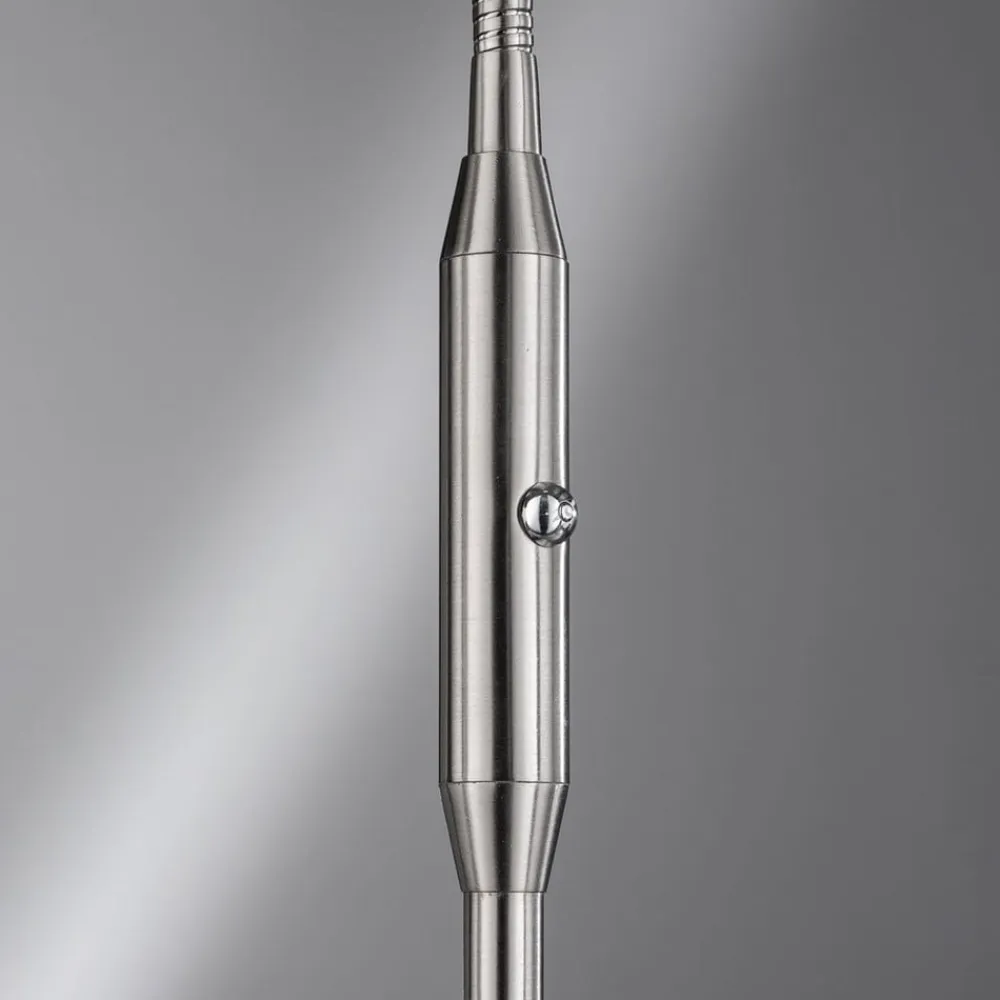 FISCHER & HONSEL LED-gulvlampe Dent, CCT, enkeltlys, nikkel