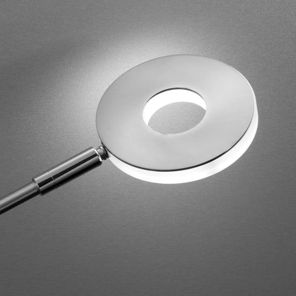 FISCHER & HONSEL Gulvlamper|Gulvlamper>LED-gulvlampe Dent, CCT, to lys, nikkel