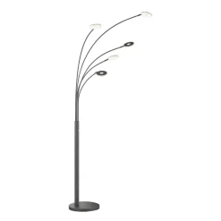 FISCHER & HONSEL Gulvlamper|Gulvlamper>LED-gulvlampe Dent, sort, 225 cm, metal, CCT, 5 lyskilder.