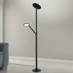 ORION LED-gulvlampe Fati, højde 181 cm, aluminium, læselampe, dæmper, CCT