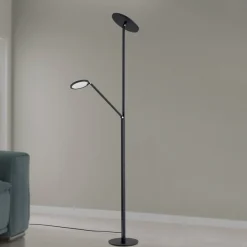 ORION LED-gulvlampe Fati, højde 181 cm, aluminium, læselampe, dæmper, CCT