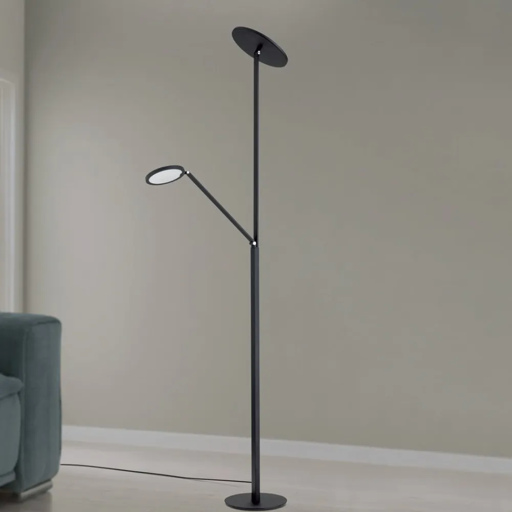 ORION LED-gulvlampe Fati, højde 181 cm, aluminium, læselampe, dæmper, CCT