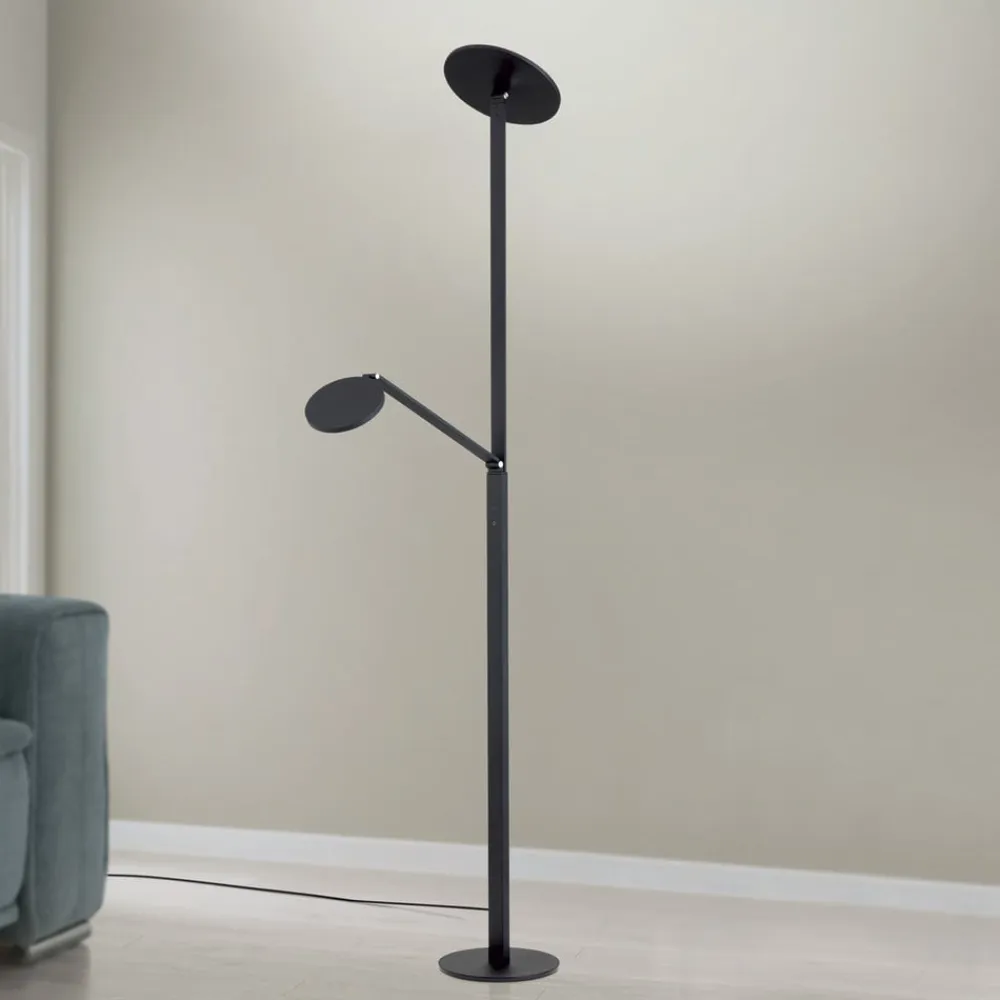 ORION LED-gulvlampe Fati, højde 181 cm, aluminium, læselampe, dæmper, CCT