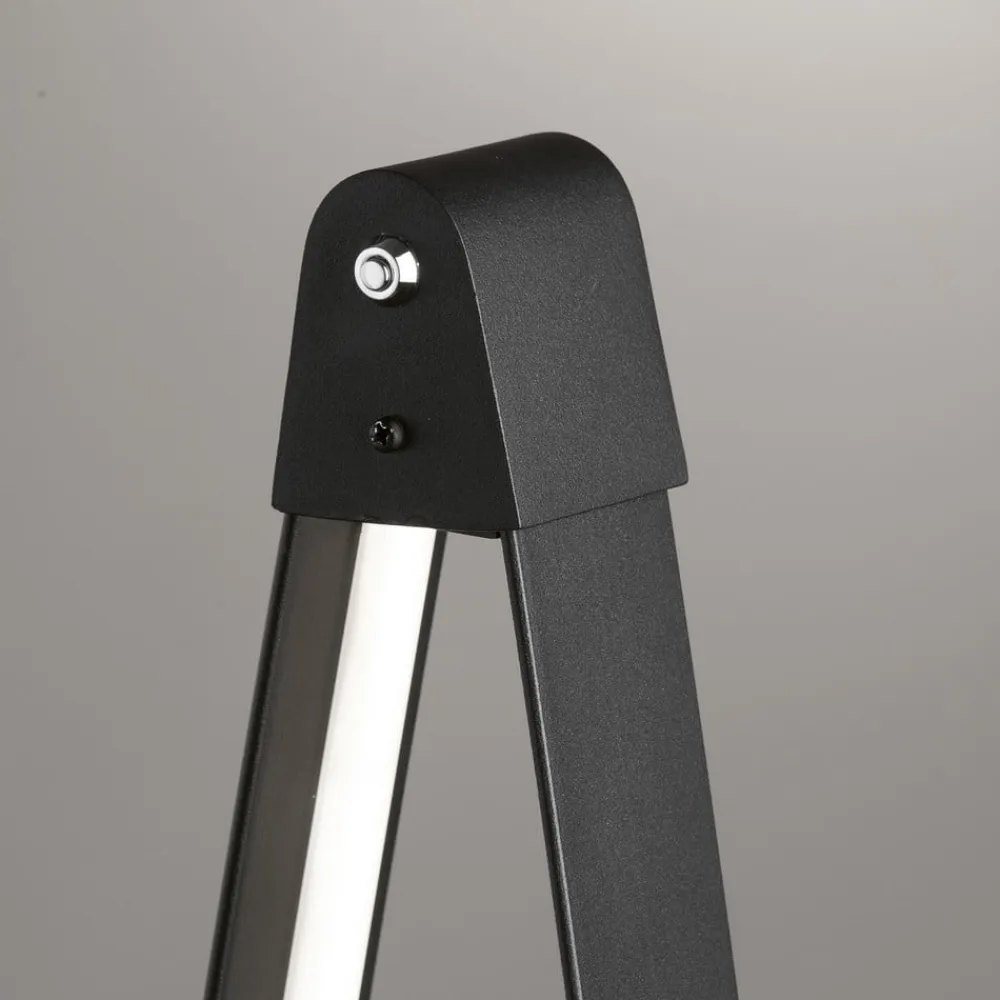 LED-gulvlampe Fenga, touch-dimmer, CCT, sort^FISCHER & HONSEL Hot