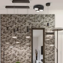 Trio Lighting LED-gulvlampe Franklin, sensordæmper, antracit