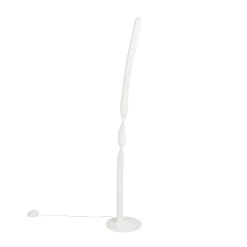 LED-gulvlampe Ginko, hvid mat, metal, højde 110 cm^Reality Leuchten Best