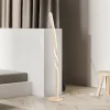 LED-gulvlampe Ginko, sand, metal, højde 110 cm^Reality Leuchten Clearance