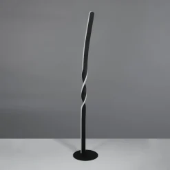 Reality Leuchten LED-gulvlampe Ginko, sort mat, metal, højde 110 cm