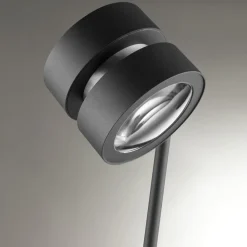 Brilliant LED-gulvlampe Glow-Sphere, højde 146 cm, sort, metal