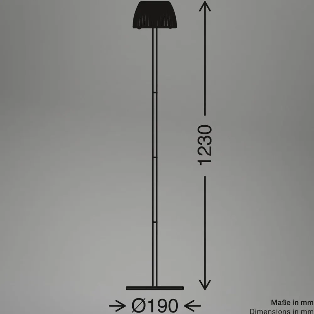 Briloner LED-gulvlampe Loca, antik hvid, højde 123 cm, plast/metal