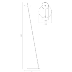 Sigor LED-gulvlampe Mahina, hvid, højde 130 cm, metal, CCT