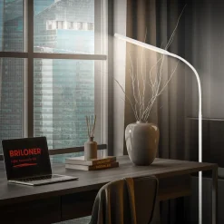 Briloner Arbejdsrum/Kontor|Gulvlamper>LED-gulvlampe Mura, hvid, højde 170 cm, metal, touch-dimmer