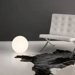 LED-gulvlampe Oh!, Ø 28 cm, E27, polykarbonat, hvid^Linea Light Discount