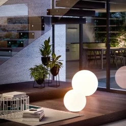 LED-gulvlampe Oh!, Ø 28 cm, E27, polykarbonat, hvid^Linea Light Discount