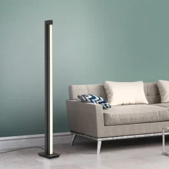 LED-gulvlampe Lines, antracit, fjernbetjening, 140 cm^PURE Clearance