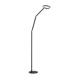 LED-gulvlampe Ringo, sort, metal, justerbar, dæmpbar^ORION Sale
