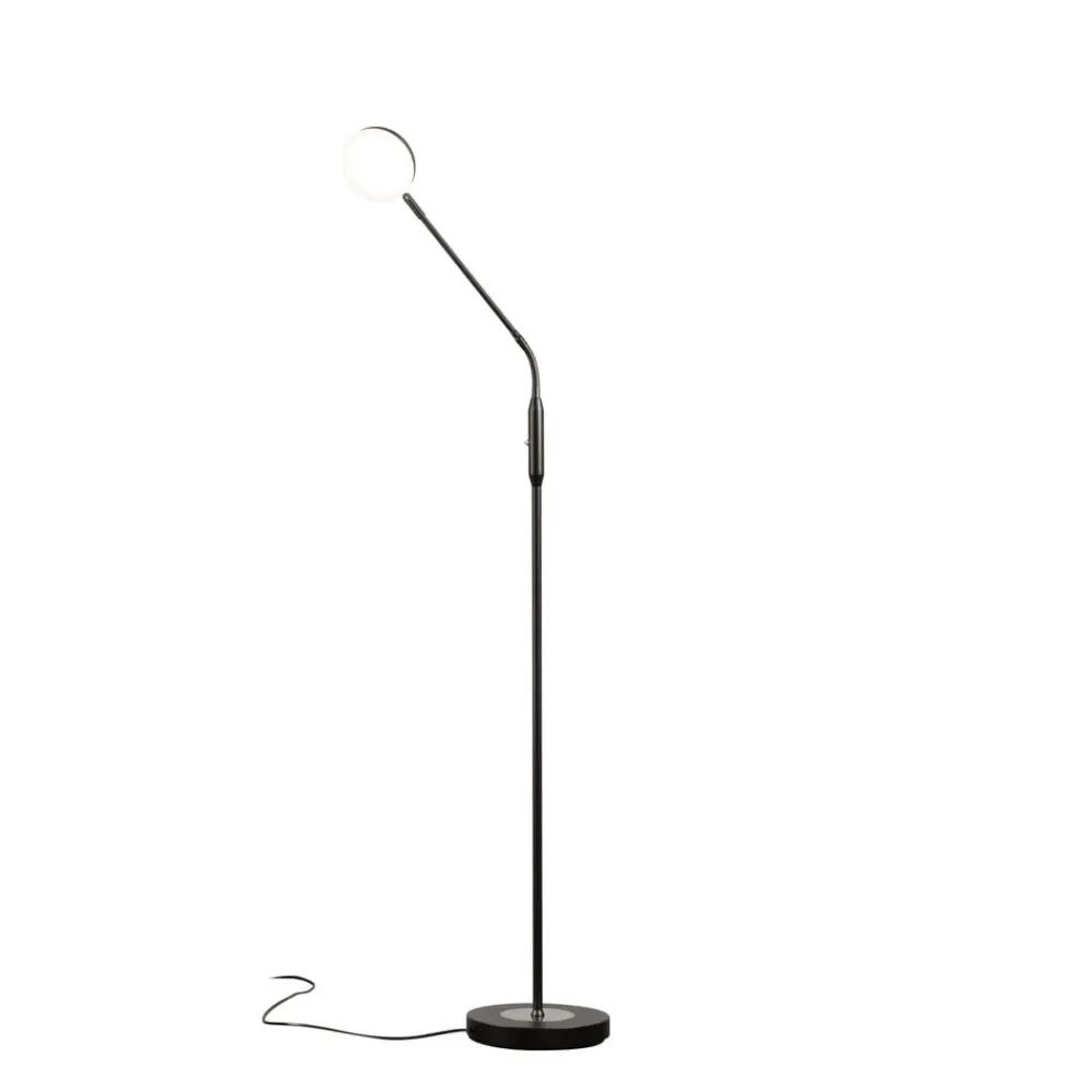 LED-gulvlampe Sorento, sandgrå, højde 138 cm, CCT dæmpbar^FISCHER & HONSEL