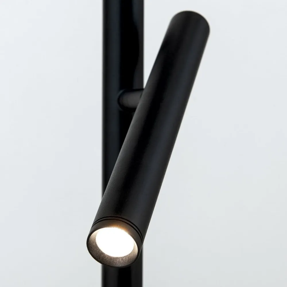 ORION Gulvlamper>LED-gulvlampe Teide, sort, metal, læselampe, dæmper