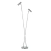 HELL Gulvlamper|Gulvlamper>LED-gulvlampe Tom Pro, mat nikkel, 2 lyskilder, CCT, dæmper