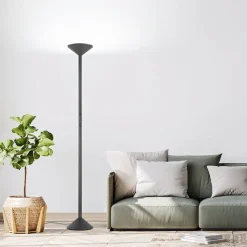 Fabas Luce Gulvlamper|Gulvlamper>LED-gulvlampe Tratto, antracit, metal, CCT, dæmpbar