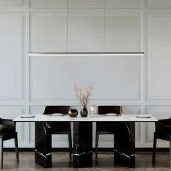 FISCHER & HONSEL Pendellamper>LED-hængelampe Borena, aluminiumfarvet, længde 113 cm Metal