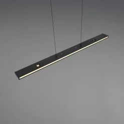 Trio Lighting LED-hængelampe Graham, sort, metal, op/ned, CCT, dæmper