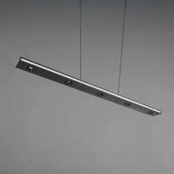 Trio Lighting LED-hængelampe Graham, sort, metal, op/ned, CCT, dæmper