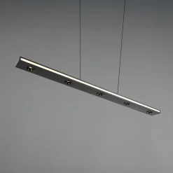 Trio Lighting LED-hængelampe Graham, sort, metal, op/ned, CCT, dæmper