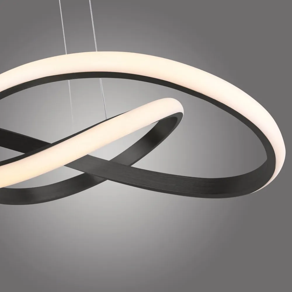 LED-hængelampe Maria, dæmpbar, sort^JUST LIGHT. GmbH Online