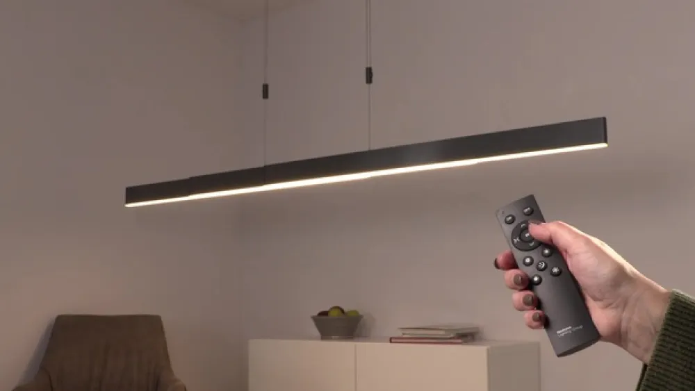 PURE LED-hængelampe Moto, platin, dæmpbar, CCT