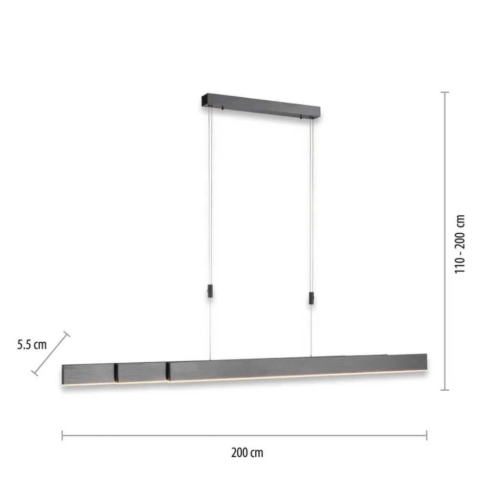 PURE LED-hængelampe Moto, platin, dæmpbar, CCT