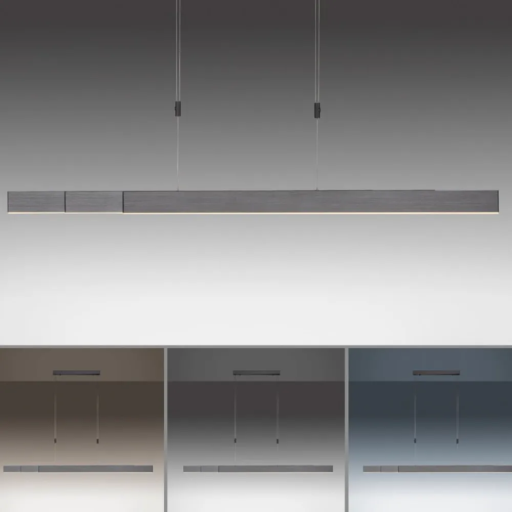 PURE LED-hængelampe Moto, platin, dæmpbar, CCT