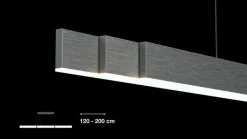 LED-hængelampe Moto-Rise, eg/sort perle, aluminium, CCT^PURE Hot