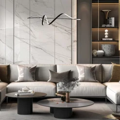 Milagro Lighting LED-hængelampe Sash, metal, sort, 4.000 K