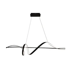 Milagro Lighting LED-hængelampe Sash, metal, sort, 4.000 K