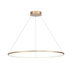 LED-hængelampe Saturno, Ø 100 cm, guldfarvet, 1 lyskilde, 4.000 K^Milagro Lighting Best