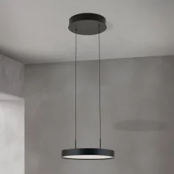 LED-hængelampe Teide, sort, 1 lyskilde, metal, 2.700 K^ORION Outlet