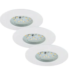 Briloner Loftlamper|Indbygningsspots>LED-indbygningslampe Attach Dim, IP44, sæt med 3, hvid