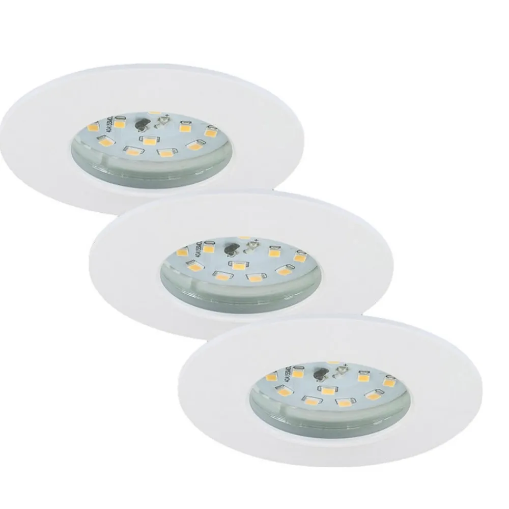 Briloner Loftlamper|Indbygningsspots>LED-indbygningslampe Attach Dim, IP44, sæt med 3, hvid