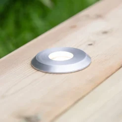 Markslöjd LED-indbygningslampe Garden 24 Decklight, sølv, lys ovenfra, 3W