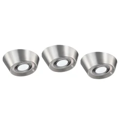 LED-indbygningslampe PAL CF, 12 cm Ø i sæt af 3^Evotec