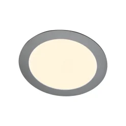 Heitronic LED-indbygningspanel Justus, Ø 14,5 cm, sølv, IP44