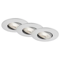 Briloner LED-indbygningsspot 7602 3 IP65 3.000 K krom mat
